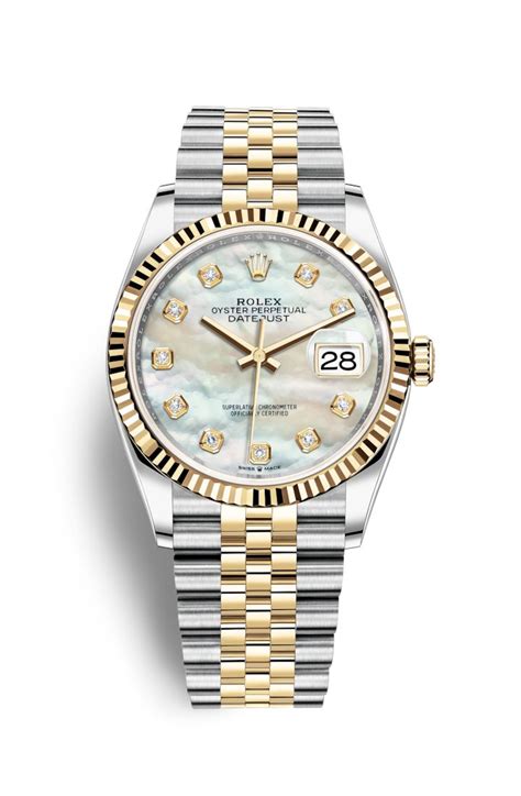 Rolex Datejust 36腕錶：白色黃金及蠔式鋼 .